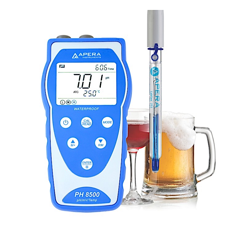 Máy đo pH/mV/nhiệt độ cầm tay trong đồ uống Apera PH8500-BR